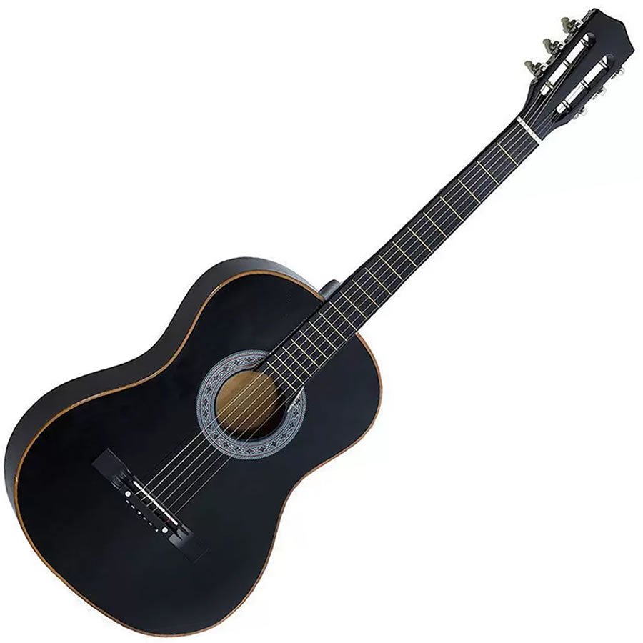 Violão Iniciante Queens Cordas Nylon Preto Vtr255