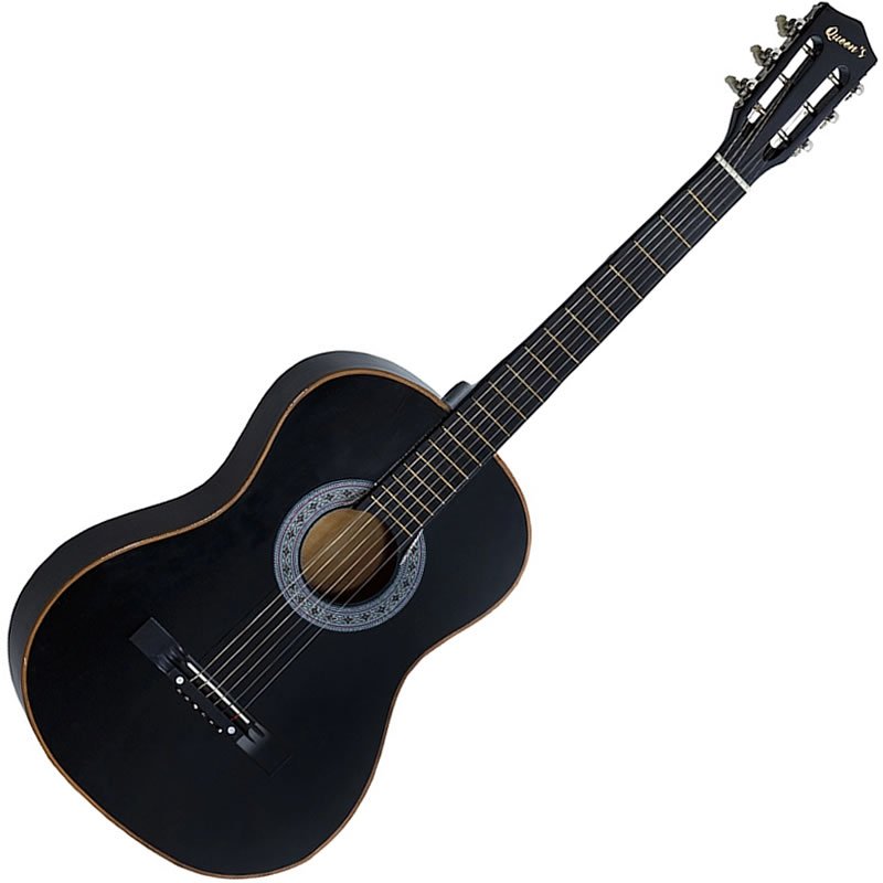 Violão Acústico Conthey Queen's Preto Cordas de Nylon Vtr349