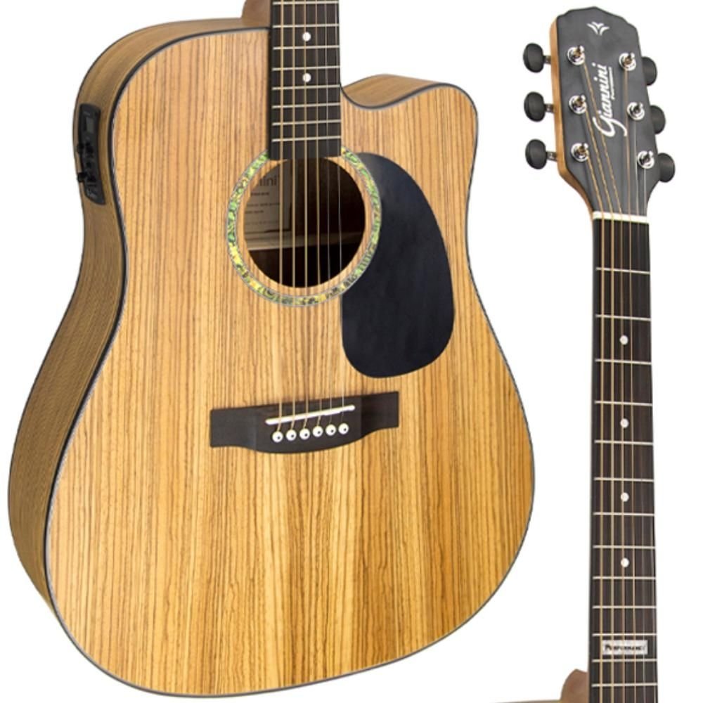 Violão Giannini Folk Aço GF1D Natural Zebra (ZW) + KIT4I