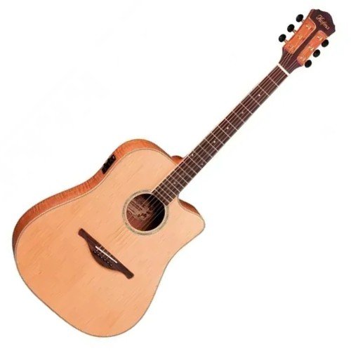 Violão Folk Elétrico Fishman Aço HMP350 Hofma Satin Yellow Burst