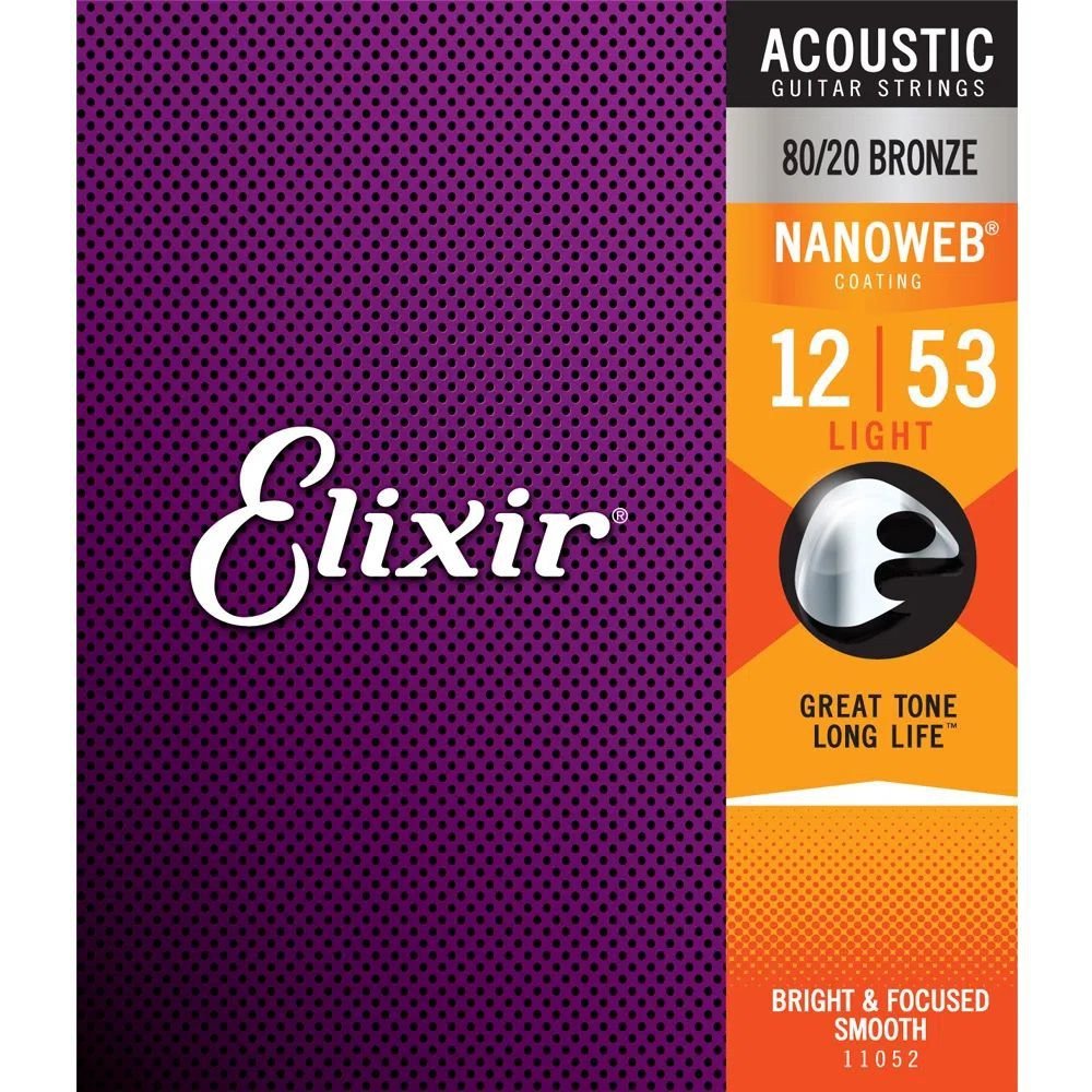 Encordoamento Para Violão Elixir .012 Bronze Nanoweb 11052