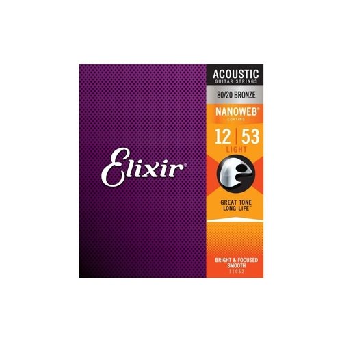 Encordoamento Para Violão Elixir .012 Bronze Nanoweb 11052