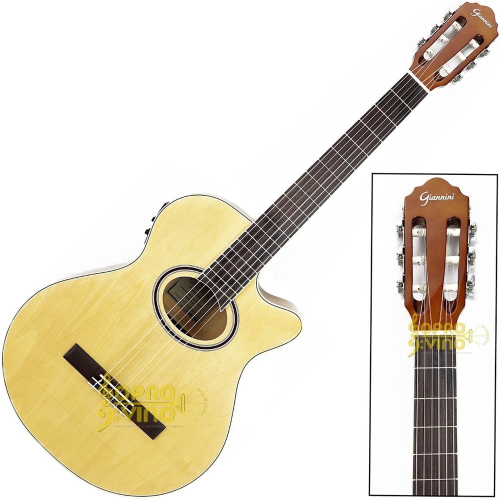 Violão Mini Jumbo Cutway Eletroacústico Giannini GNF 1D CEQ NG + Capa
