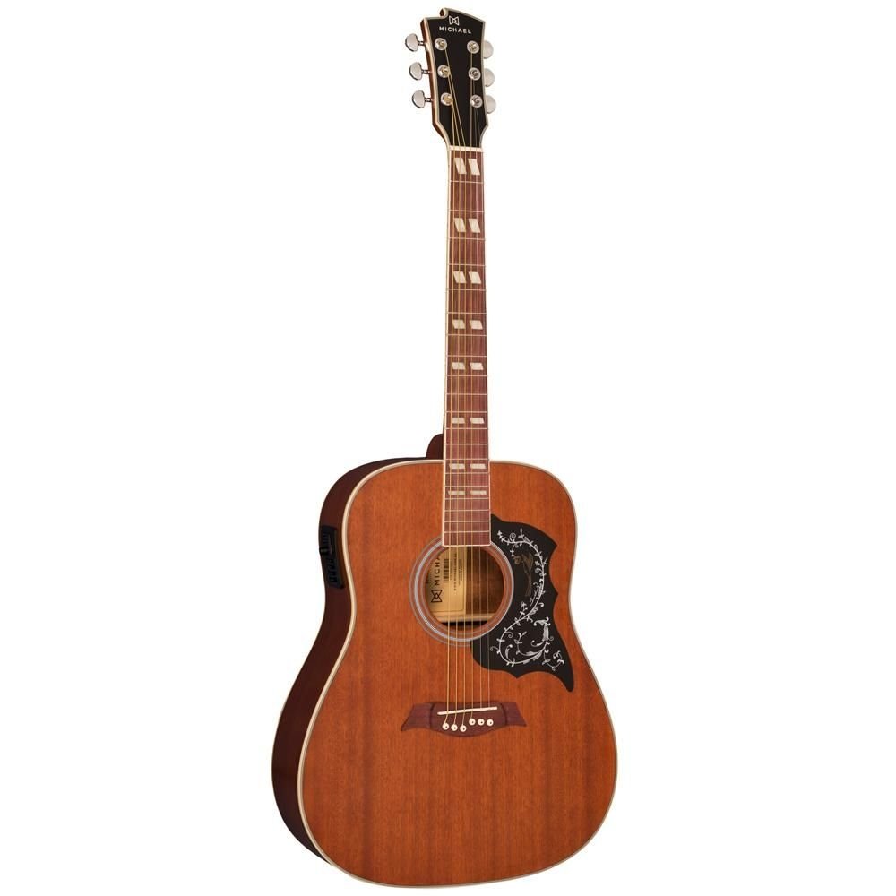 Violão Folk Michael VM925 Mahogany + Capa + Correia