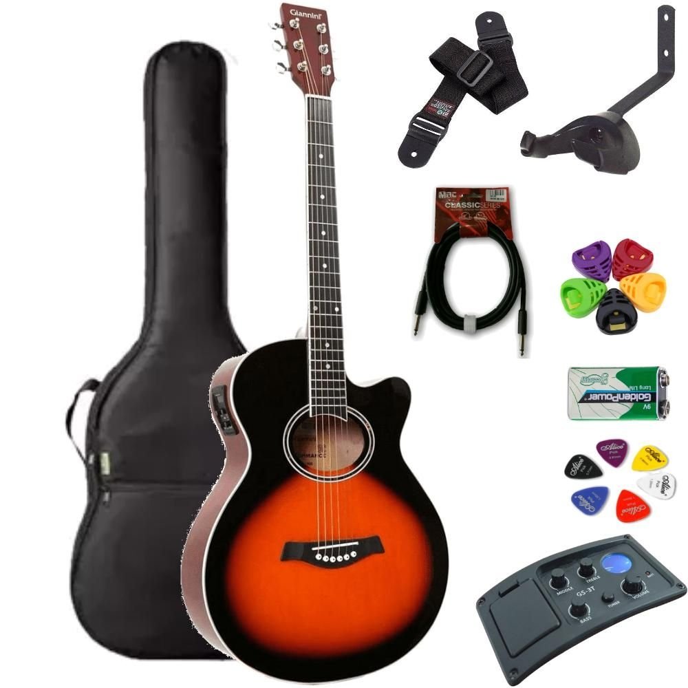 Violão Giannini Mini-Jumbo GSF1D 3 Tons Sunburst + KIT1PL