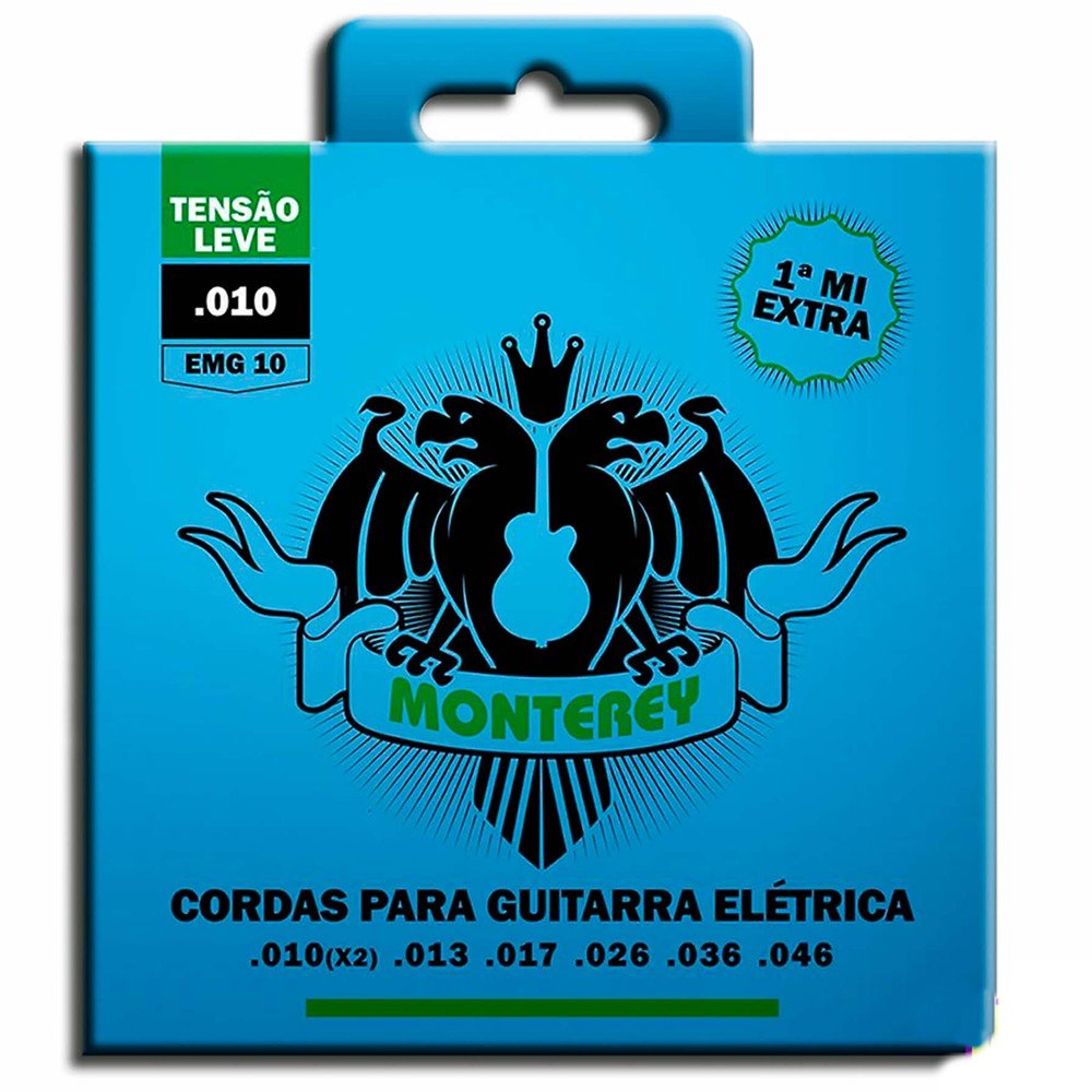 Encordoamento Para Guitarra 010 Monterey Emg10 - Solez