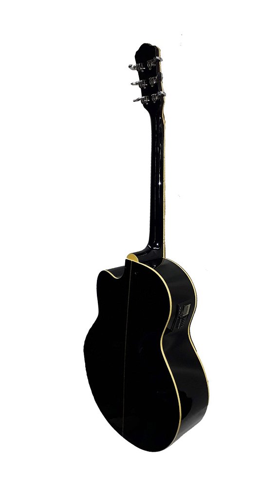 S-violao Hofma Ye223 Jumbo Aço Folk Eletrico6control Afinador Preto Saldo