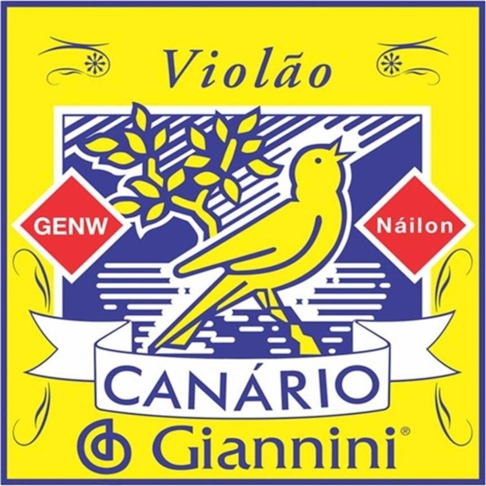 6 Encordoamento Violão Nylon Canário Giannini Genw - Média