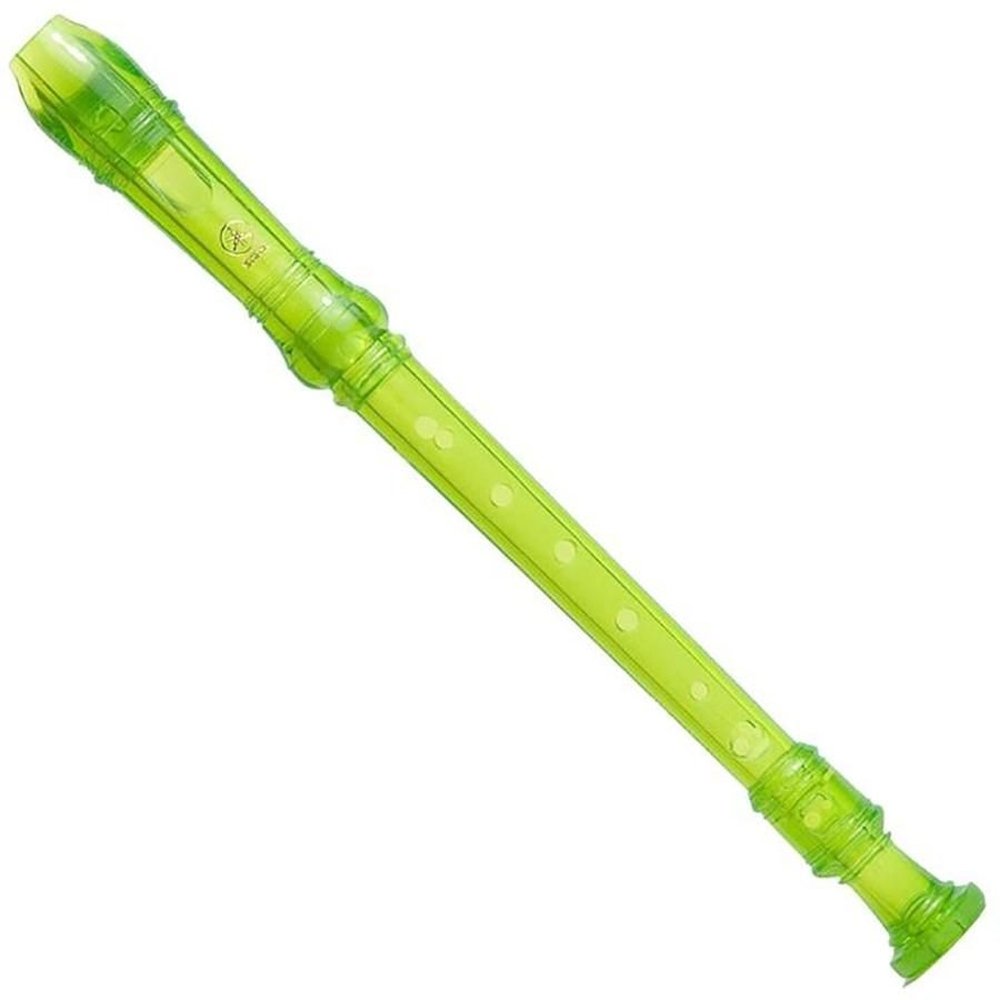 Kit C/6 Flauta Doce Yamaha Soprano Germanica Yrs20 Gg Verde