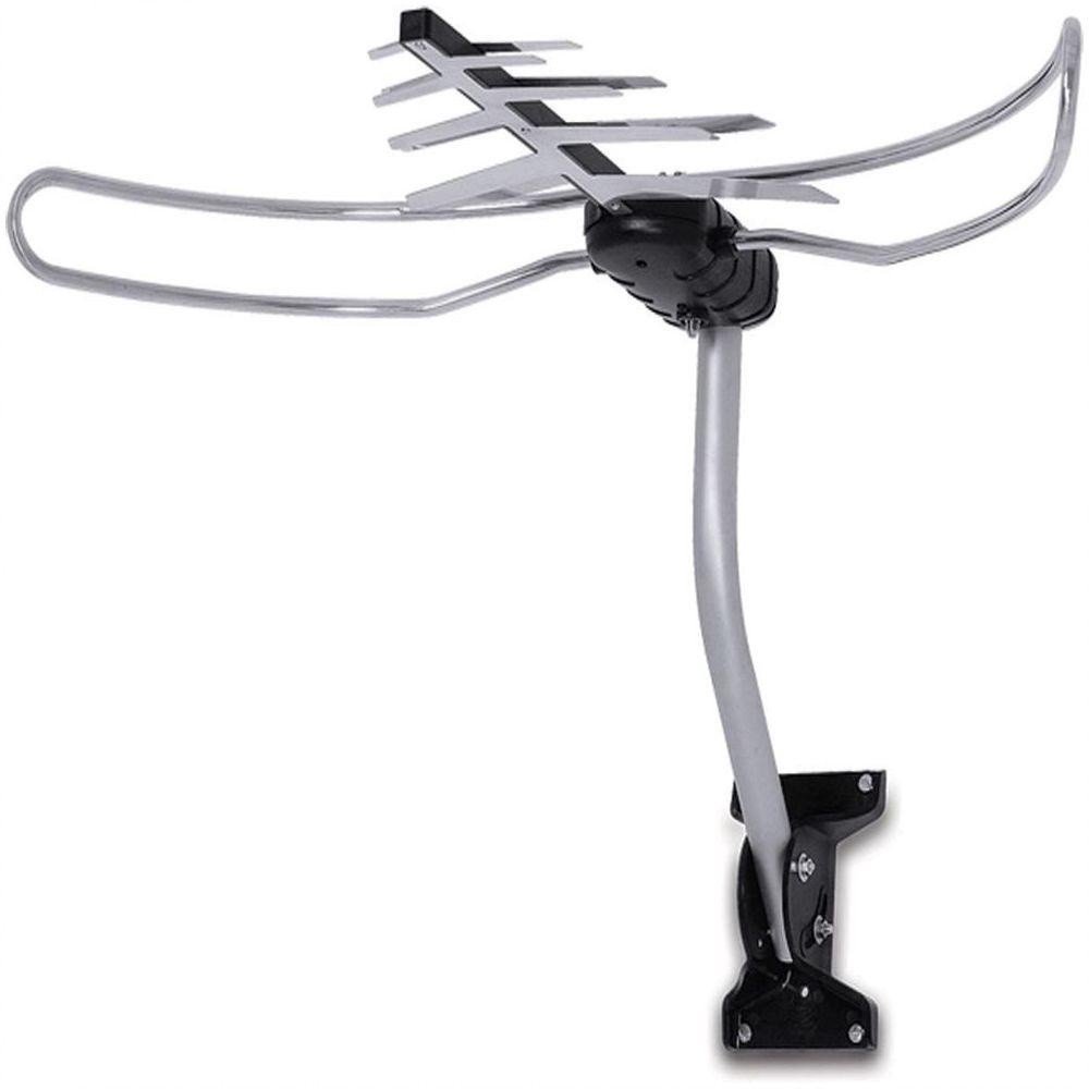Antena Tv Digital Externa 4 Em 1 Vhf/uhf/fm/hdtv Dtv-3000, Completa, Com Mastro E Cabos 16 Metros