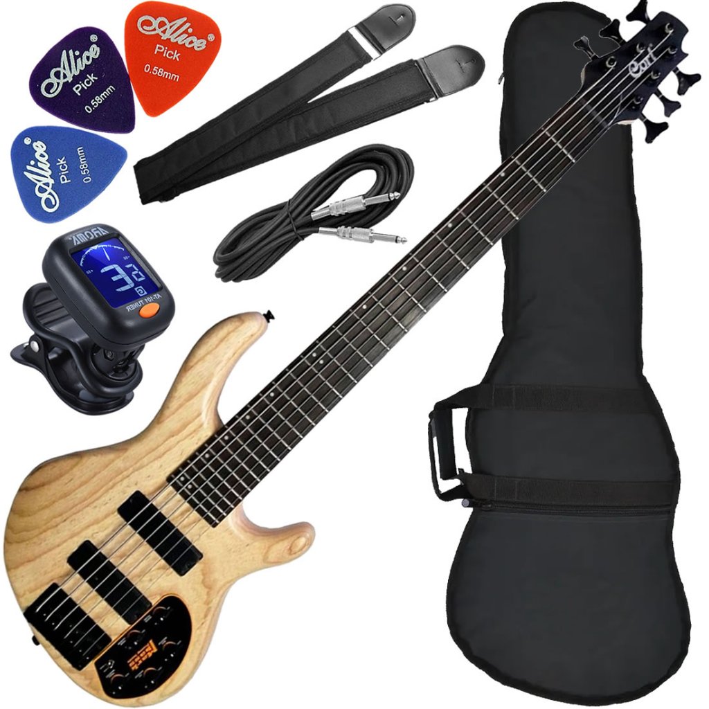 Kit Baixo Cort Action DLX VI ASH OPN 6 Cordas Pre Mark Bass Ativo Bx01