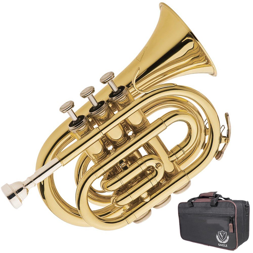 Trompete Pocket Eagle TP-520 SIB + Estojo Extra Luxo Vtr365