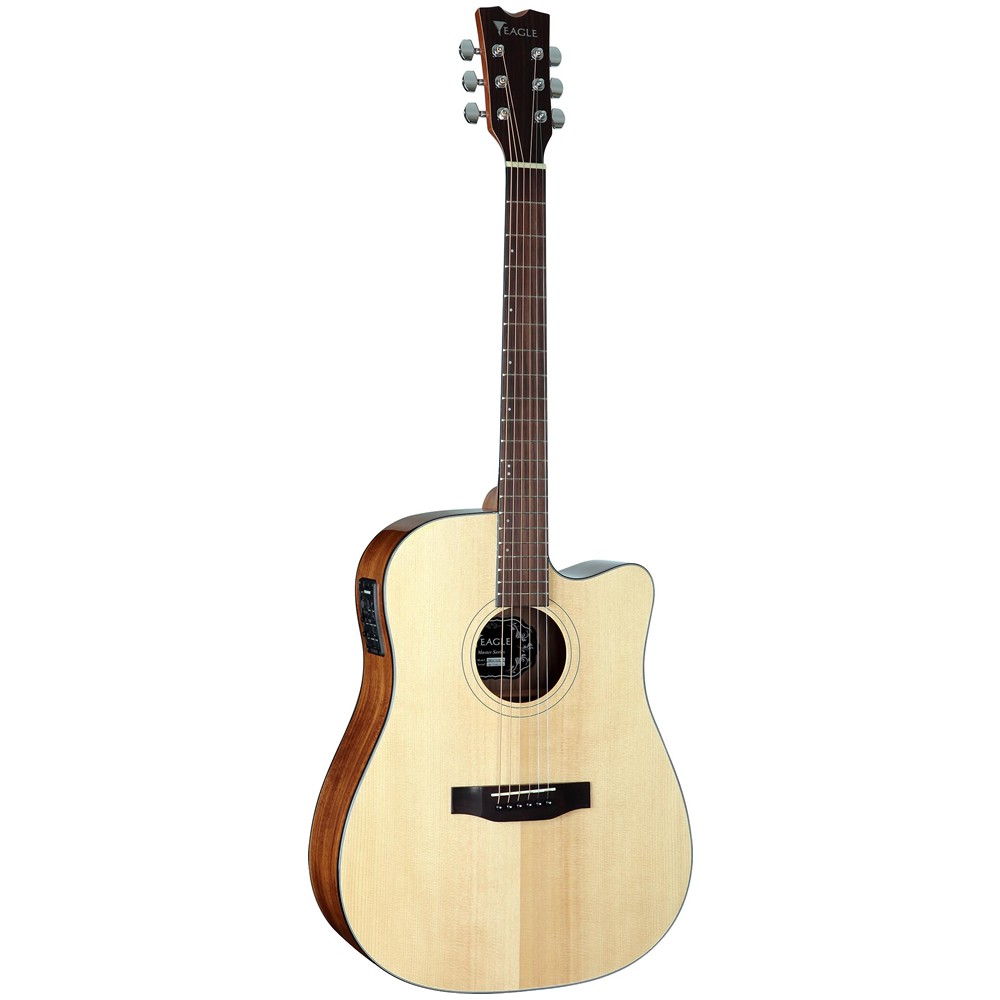 Violão Elétrico Folk Aço EMD470CE NT Natural Eagle Com Case