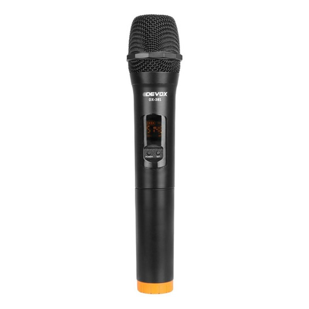 Microfone Sem Fio De Mao Uhf Com Mini Receptor Dx-381 Devox