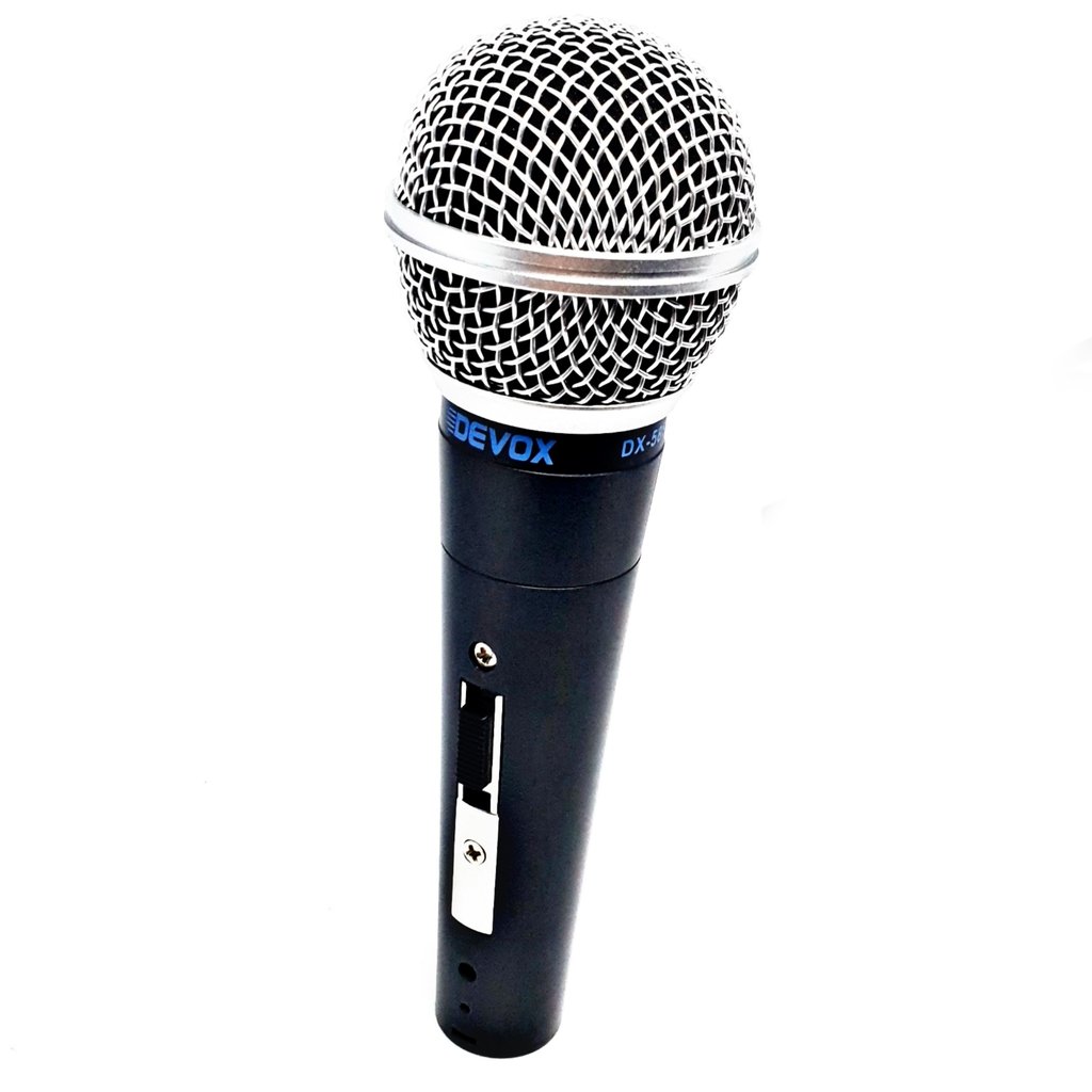 Microfone Com Fio De Mão Dinâmico Profisssional Dx-58s Devox