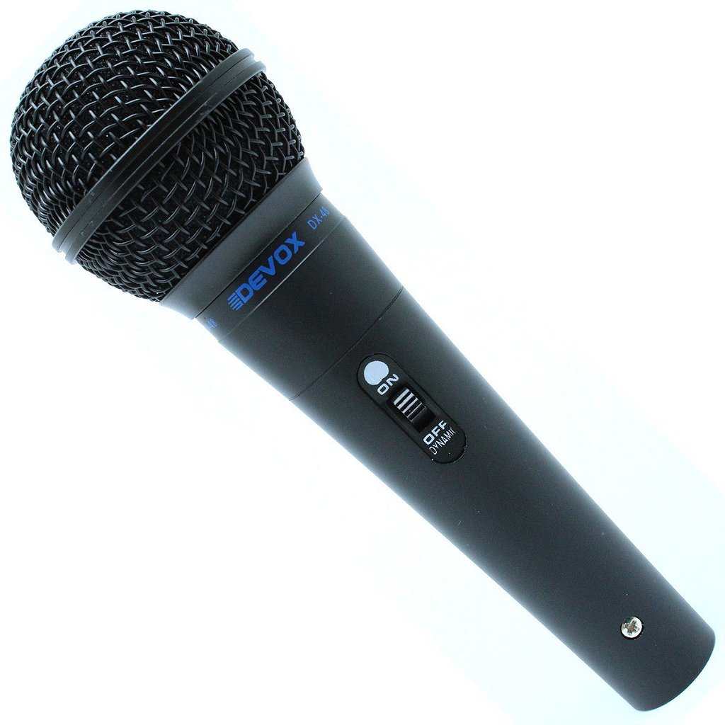 Microfone Com Fio De Mão Devox Dx-48 Profisssional Dinâmico