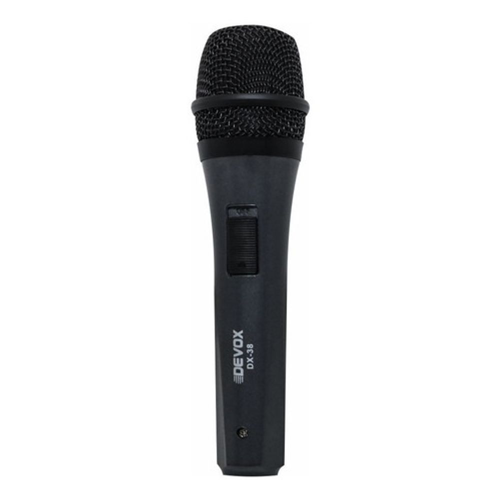 Microfone Com Fio Profissional Dinâmico Devox DX-38 Com Cabo