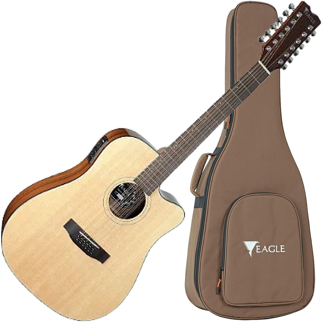Violão Folk 12 Cordas Eletroacústico EMD430 CE12 Eagle NT