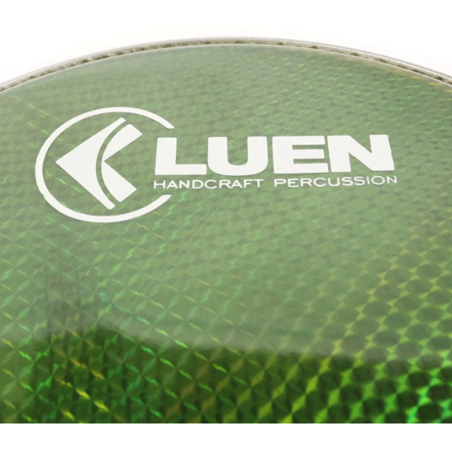Pele Holografica Verde Para Pandeiro 10" Polegadas Luen