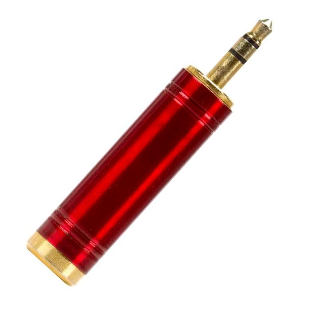 Adaptador P10 Para P2 Devox Estéreo Niquelado Vermelho