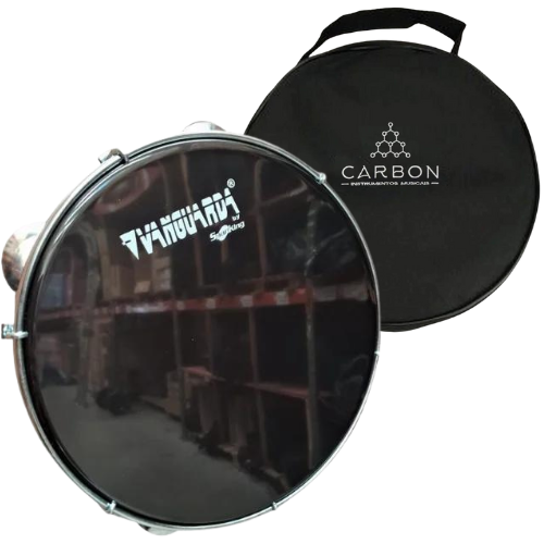 Kit Pandeiro 10" Abs Preto Pele Preta Vanguarda C/ Capa