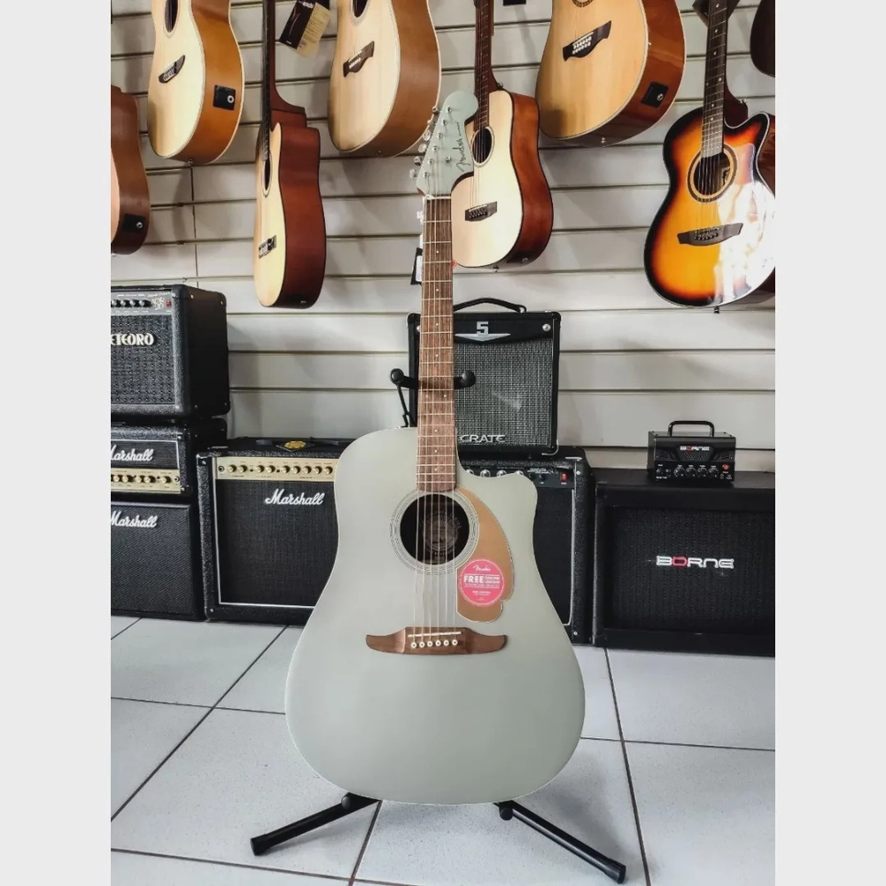 Violão Eletroacústico Fender Redondo Player - Bronze Satinado