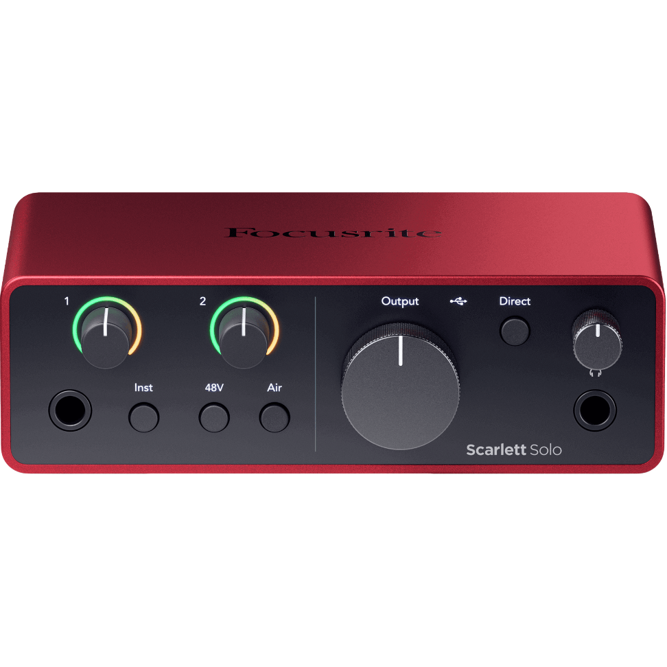Interface de Áudio USB Focusrite Scarlett Solo 4ª Geração