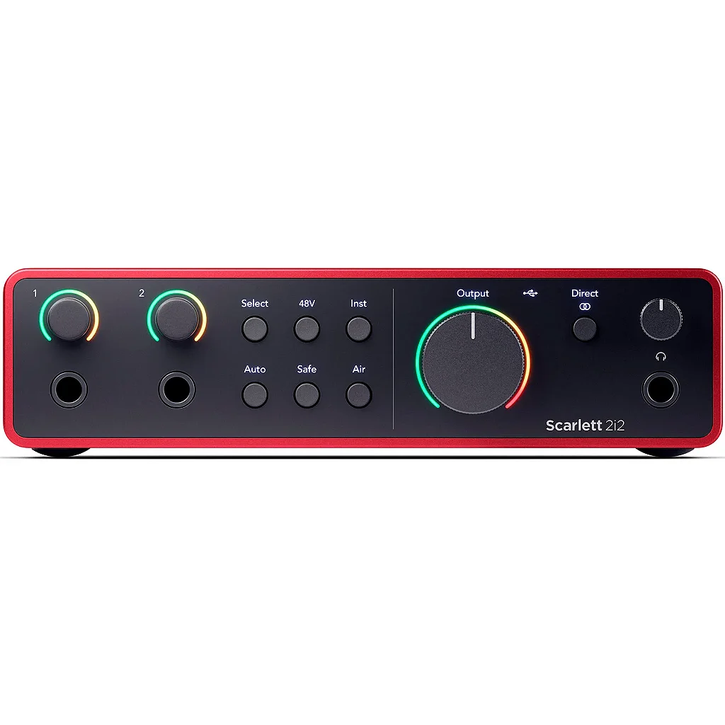Interface de Áudio USB Focusrite Scarlett 2i2 4ª Geração