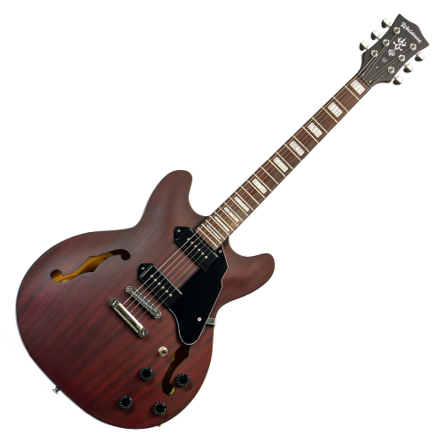 Guitarra Semi Acústica Waldman Semi Hollow GHO190 RDM Red Mahogany