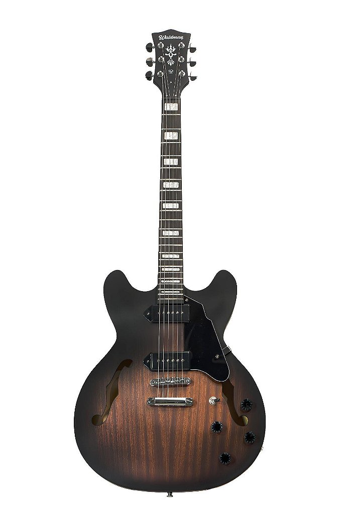 Guitarra Semi Acústica Waldman Semi Hollow GHO190 VSM Marrom