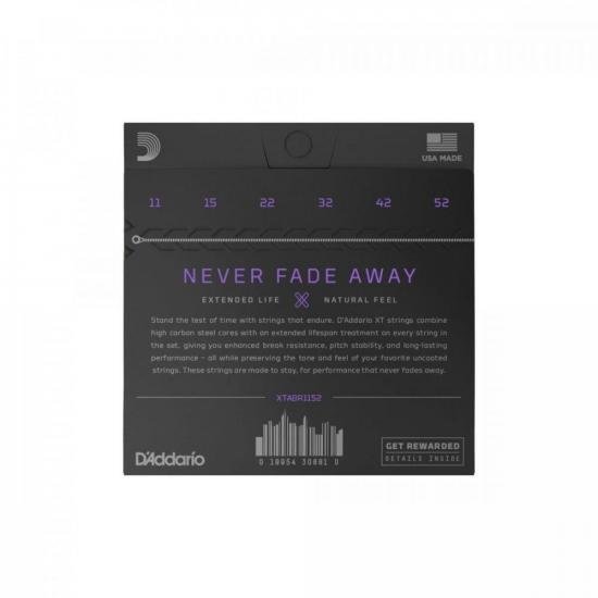 Encordoamento Para Violão D Addario XTABR1152 Aço .011