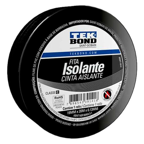 Fita Isolante Uso Geral 19mmx20m Tekbond