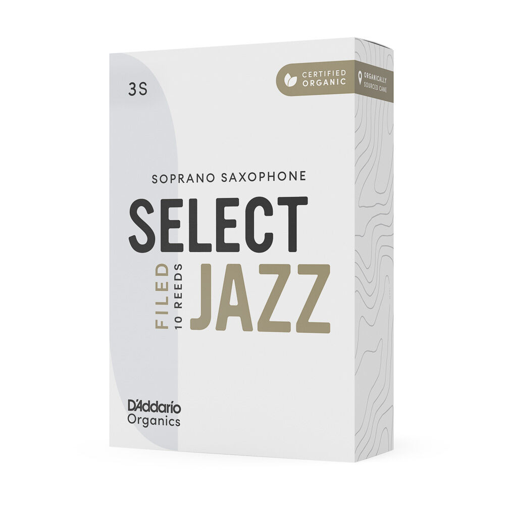 Palheta Sax Soprano 3S (10) DAddario Organic Select Jazz