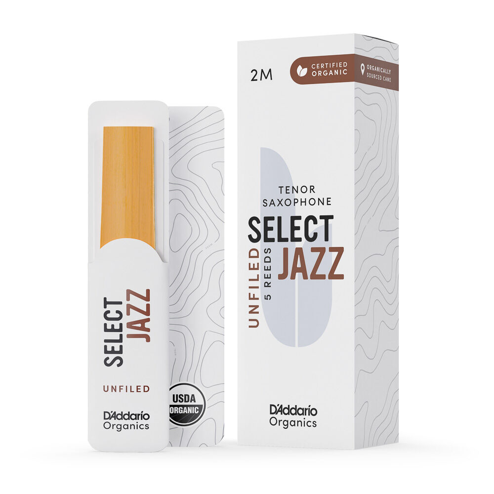 Palheta Sax Tenor 2M (5 peças) DAddario Organic Select Jazz