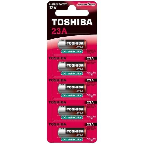Pilha Alcalina 12V 23A (C/5 Pilhas) Toshiba