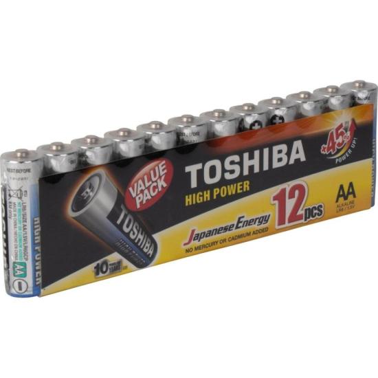 Pilha Alcalina AA 1,5V LR6GCP (C/12 Pilhas) Toshiba