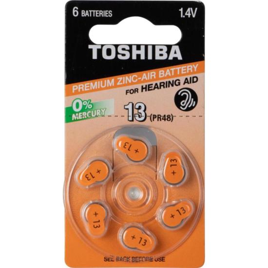 Pilha Auditiva PR48 13 (C/6 Pilhas) Toshiba