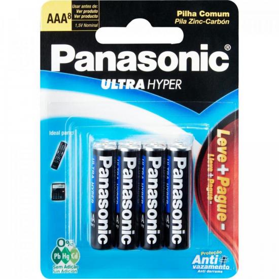 Pilha Zinco 1,5V AAA R03UAL/L8P6 (C/8 Pilhas) Panasonic