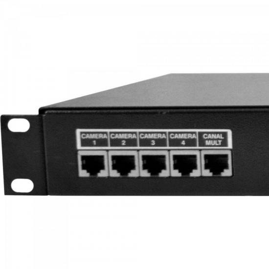 Rack Organizador para CFTV Multi 19" 8 Canais RJ45 Preto MAX ELETRON