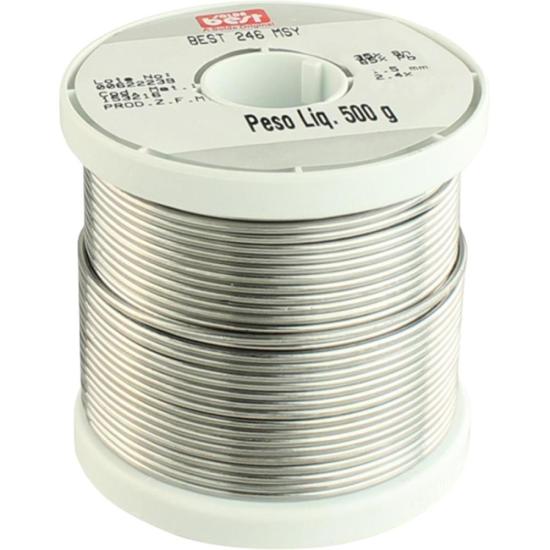 Solda em Fio Best 246-MSY15 500g Estanho Cinza