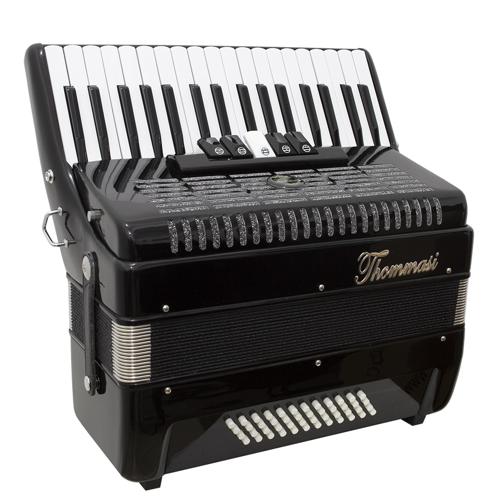 Acordeon 48 Baixos 34 Teclas Ta 4805 Preto Thommasi