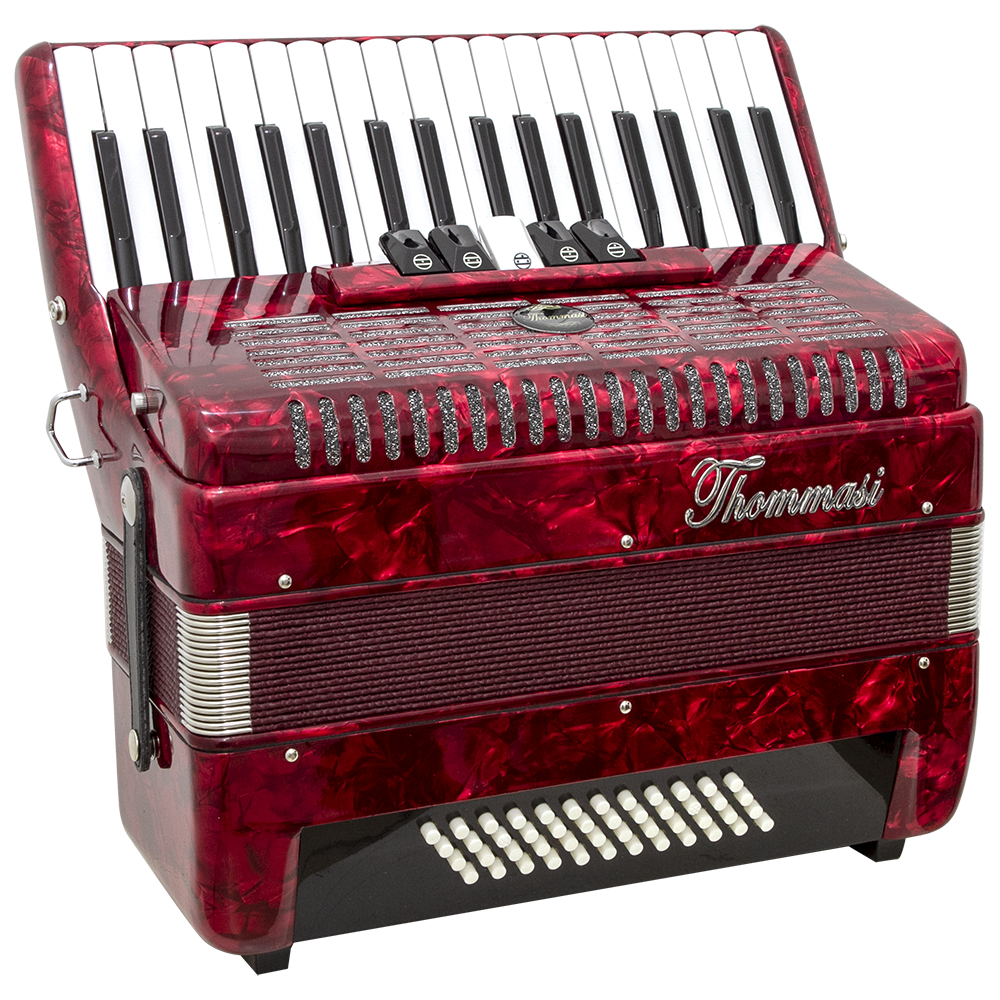 Acordeon 48 Baixos 34 Teclas Ta 4805 Vermelho Thommasi