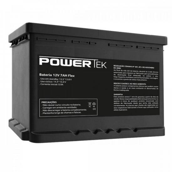 Bateria Selada 12V 7Ah Flex EN012 Powertek