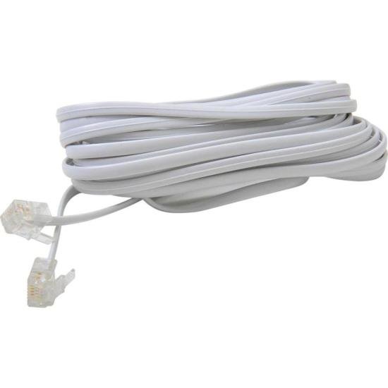 Cabo Extensor Para Telefone RJ11 4 Vias 5M Branco Storm - PCT / 10