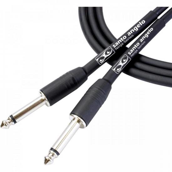 Cabo Para Guitarra 4,57m Ninja Preto Santo Angelo