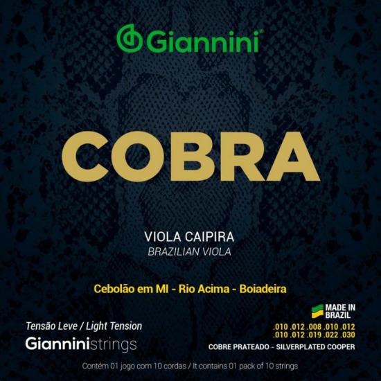 Encordoamento Para Viola Aço Leve Série Cobra Giannini GESVL