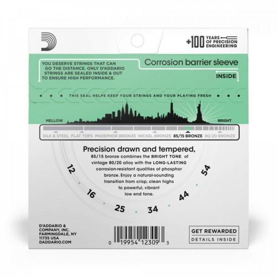 Encordoamento Violão Aço .012-.054 85/15 Bronze EZ920-B D Addario
