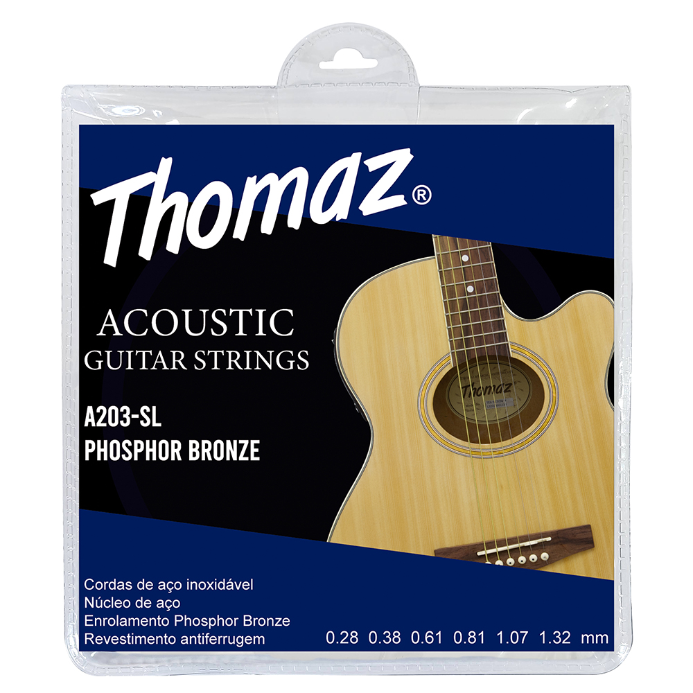 Encordoamento Violão Aço 011 Phosphor Bronze 203sl Thomaz
