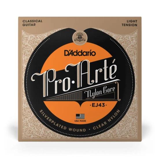 Encordoamento Violão Nylon Tensão Baixa Pro-Arte Nylon Core EJ43 D Addario