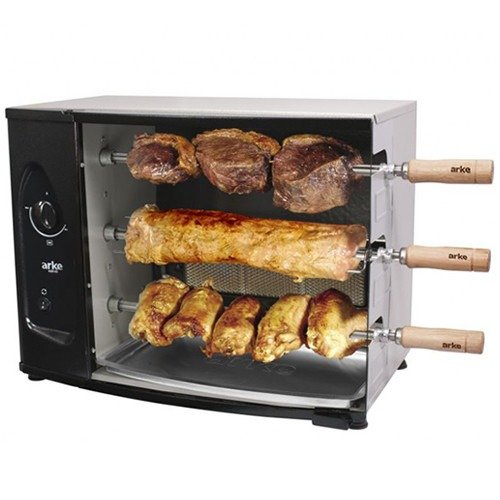 Churrasqueira A Gás Rotativo 3 Espetos Agr-03 Arke Envio 24h